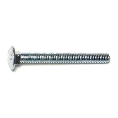 3/8""-16 x 3-1/2"" Zinc Plated Grade 2 / A307 Steel Coarse Thread Carriage Bolts 5PK -  MIDWEST FASTENER, 34911